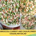 Broccoli, Carrot, and Cauliflower Coleslaw Salad Recipe