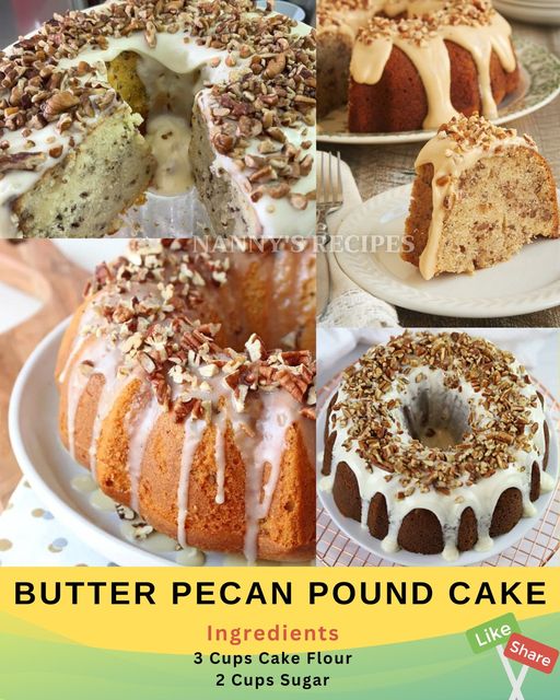 Butter Pecan Pound Cake Recipe