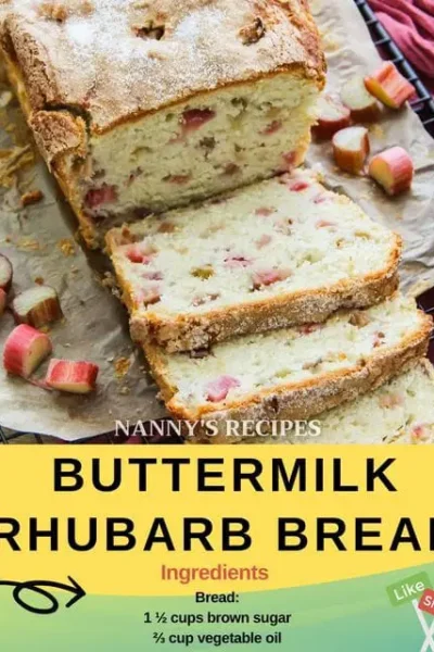 Buttermilk Rhubarb Bread Recipe