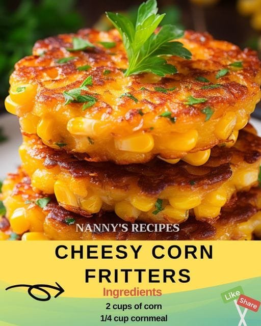 Cheesy Corn Fritters Recipe