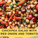 Chickpea Salad with Red Onion and Tomato Recipe