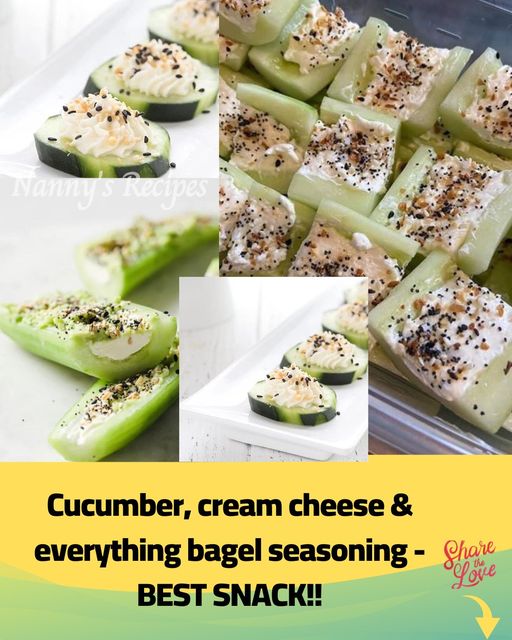 Cucumber, Cream Cheese & Everything Bagel Seasoning Bites Recipe