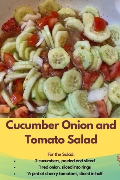 Cucumber, Onion, and Tomato Salad Recipe