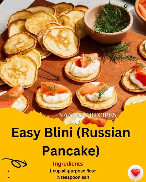 Easy Blini Russian Pancake Recipe