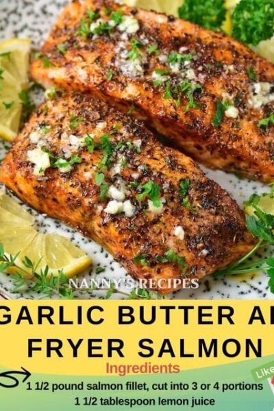 Garlic Butter Air Fryer Salmon Recipe