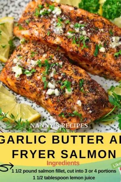 Garlic Butter Air Fryer Salmon Recipe