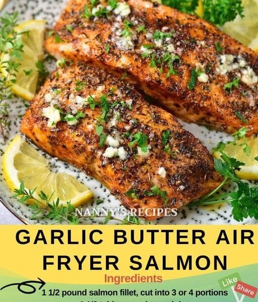 Garlic Butter Air Fryer Salmon Recipe