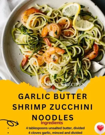 GARLIC BUTTER SHRIMP ZUCCHINI NOODLES