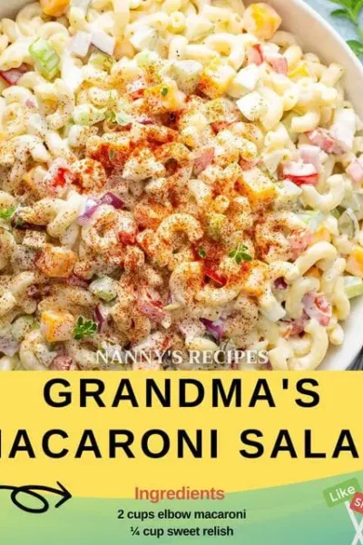 Grandma’s Macaroni Salad Recipe