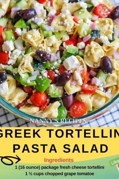 Greek Tortellini Pasta Salad Recipe