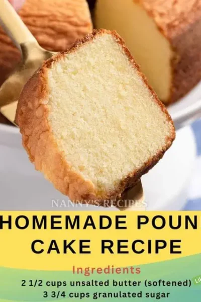 Homemade Pound Cake Recipe