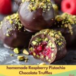 Homemade Raspberry Pistachio Chocolate Truffles Recipe