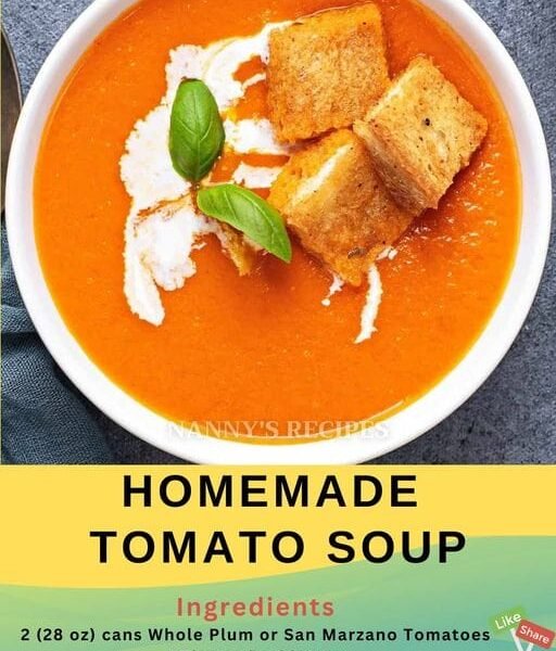 Homemade Tomato Soup Recipe 1 Homemade Tomato Soup Recipe