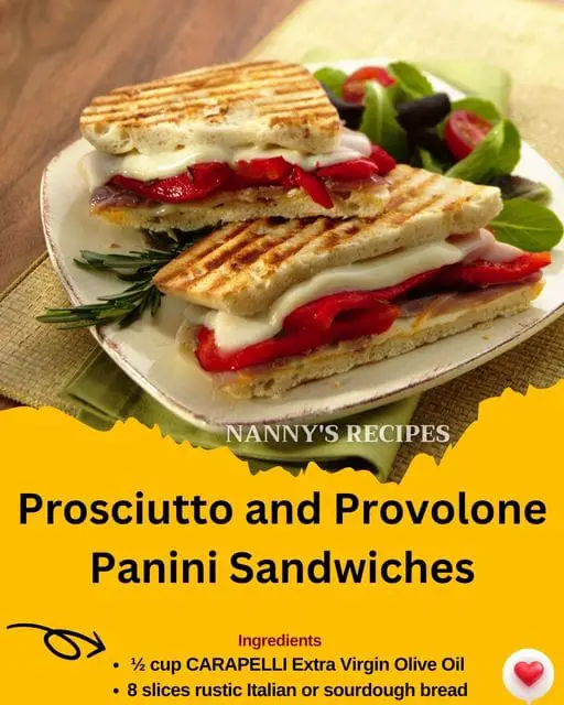 Prosciutto and Provolone Panini Sandwiches Recipe