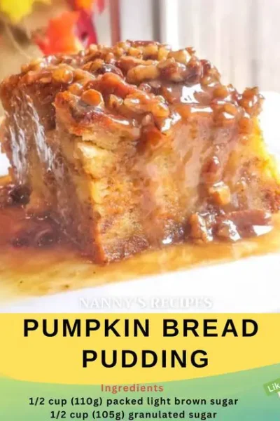 Pumpkin Bread Pudding Recipe