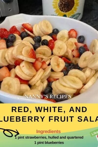 Red, White, and Blueberry Fruit Salad Recipe