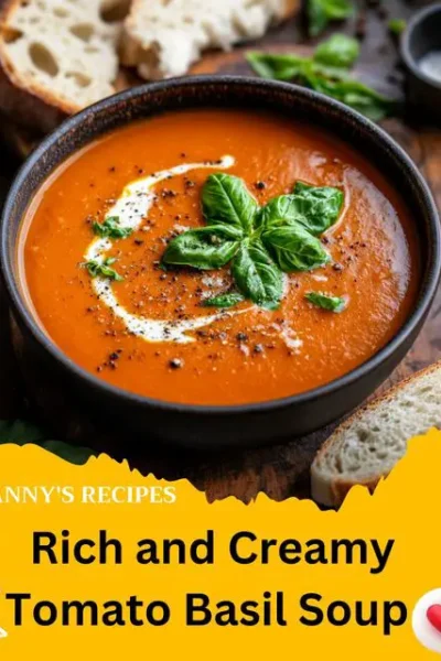 Rich and Creamy Tomato Basil Soup Recipe