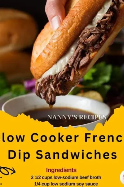 Slow Cooker French Dip Sandwiches