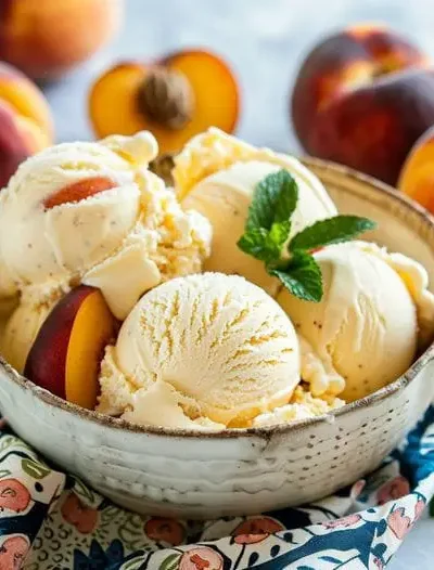 South Carolina Homemade Peach Ice Cream Recipe