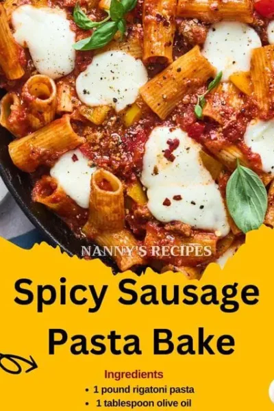 Spicy Sausage Pasta Bake Recipe