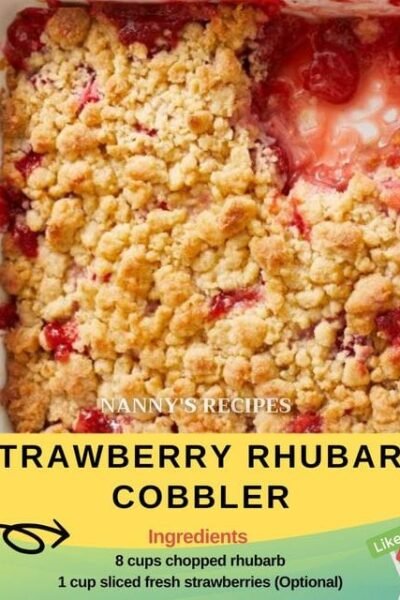 Strawberry Rhubarb Cobbler Recipe