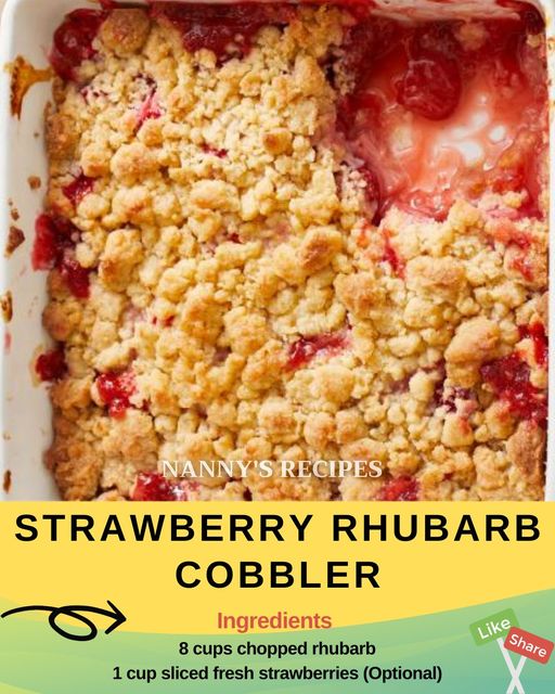 Strawberry Rhubarb Cobbler Recipe