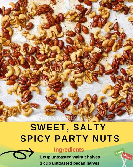 Sweet, Salty, Spicy Party Nuts Recipe