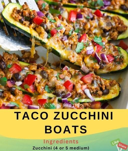 Taco Zucchini Boats Recipe 1 taco zucchini boats recipe