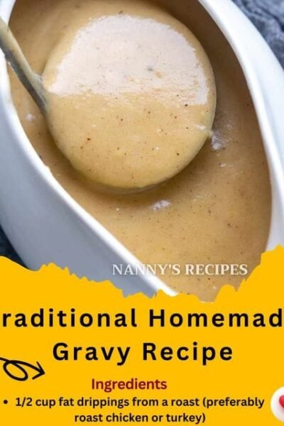 Traditional Homemade Gravy Recipe