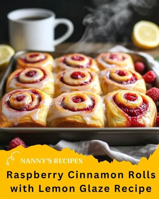 Raspberry Cinnamon Rolls with Lemon Glaze Recipe