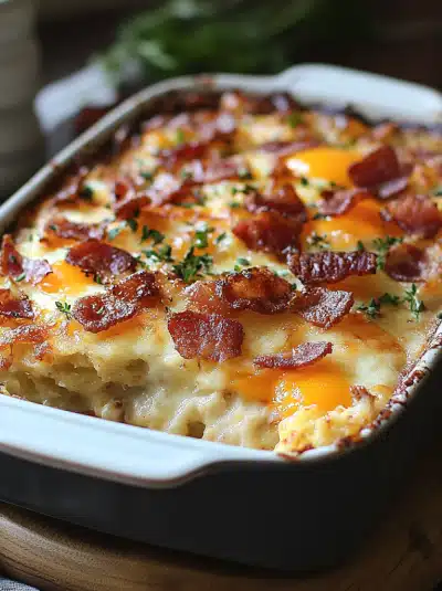 Bacon Egg and Hash Brown Casserole