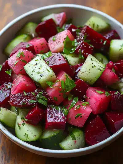 Fresh Cucumber and Beet Salad