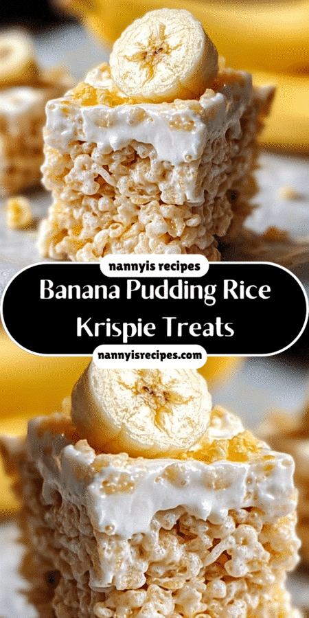 Banana Pudding Rice Krispie Treats: A Creative Delight! 4 Banana Pudding Rice Krispie Treats