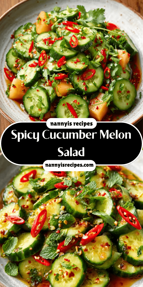Spicy Cucumber Melon Salad: A Refreshing Flavor Twist! 4 26 3
