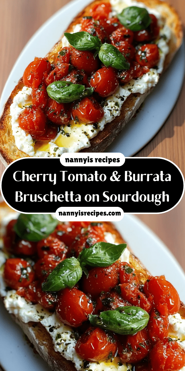 Cherry Tomato & Burrata Bruschetta on Sourdough: Delightful Recipe! 4 27