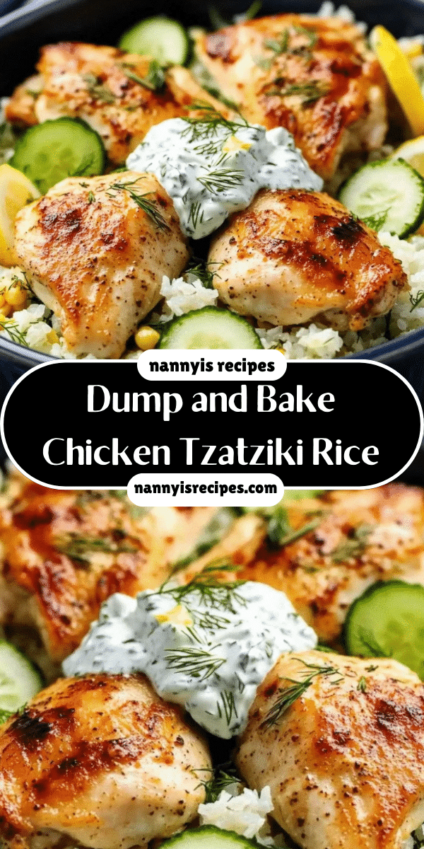 Dump and Bake Chicken Tzatziki Rice for Easy Meals 4 3 8