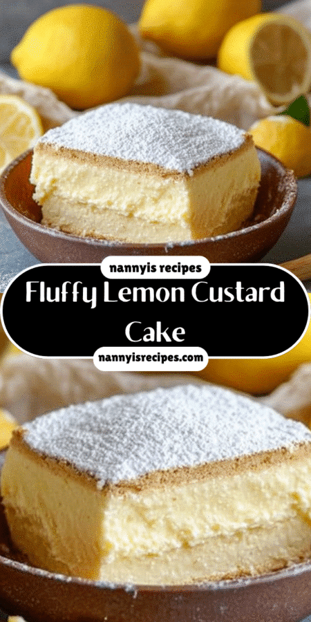 Fluffy Lemon Custard Cake