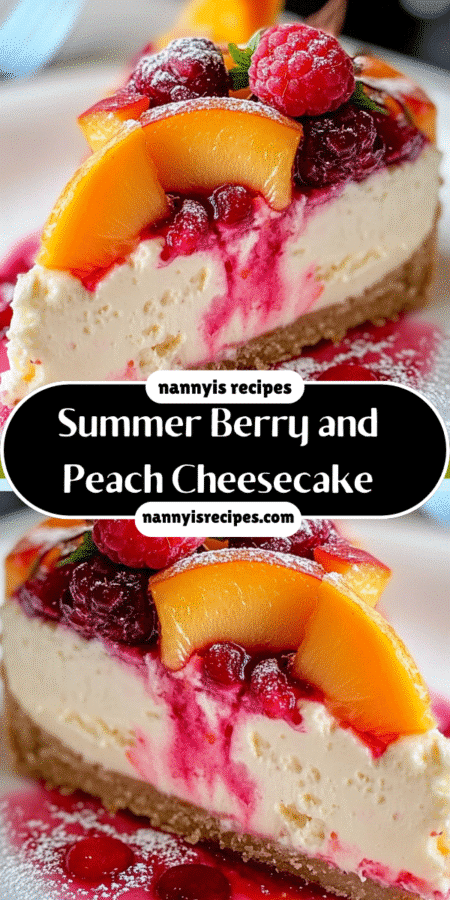 Summer Berry and Peach Cheesecake: Deliciously Easy Recipe! 4 4 4
