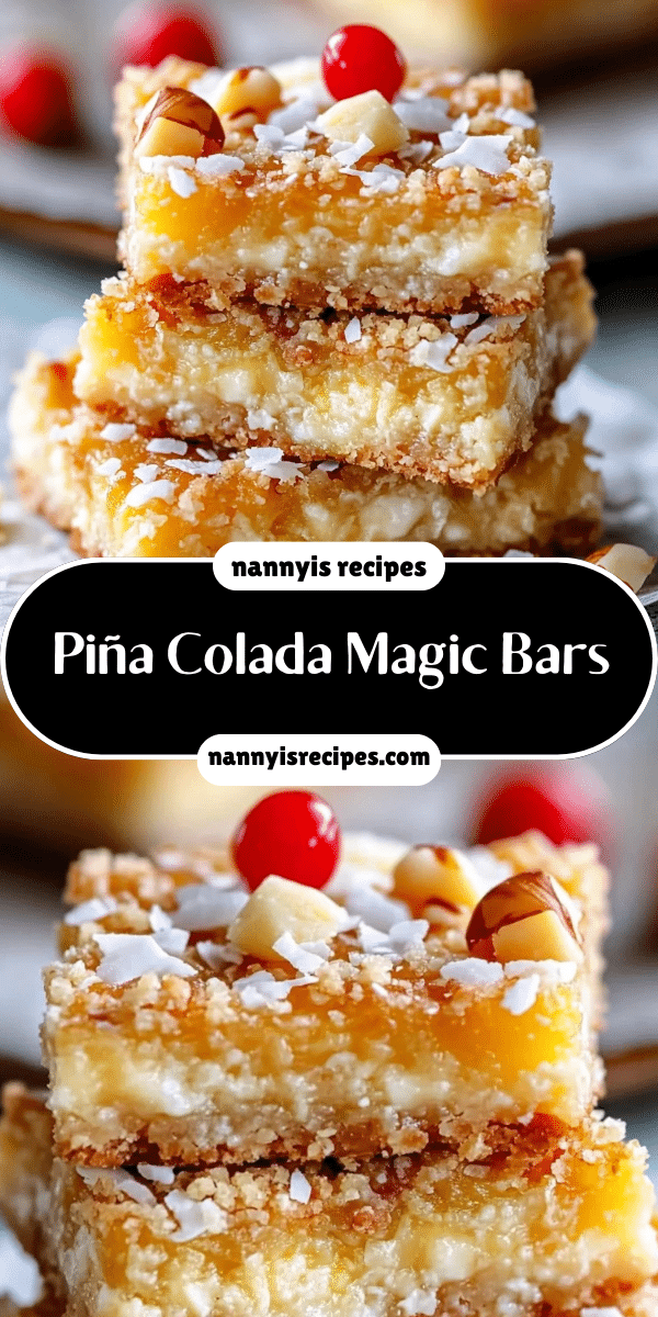 Piña Colada Magic Bars: A Slice of Paradise Awaits! 8 4 8