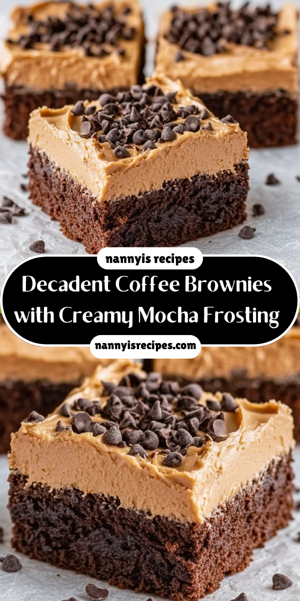 Decadent Coffee Brownies with Creamy Mocha Frosting
