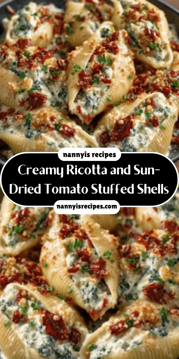 Creamy Ricotta and Sun-Dried Tomato Stuffed Shells: A Must-Try Recipe! 4 8 12