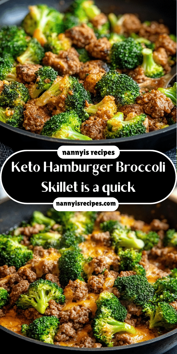 Keto Hamburger Broccoli Skillet is a quick dinner delight! 4 8 5