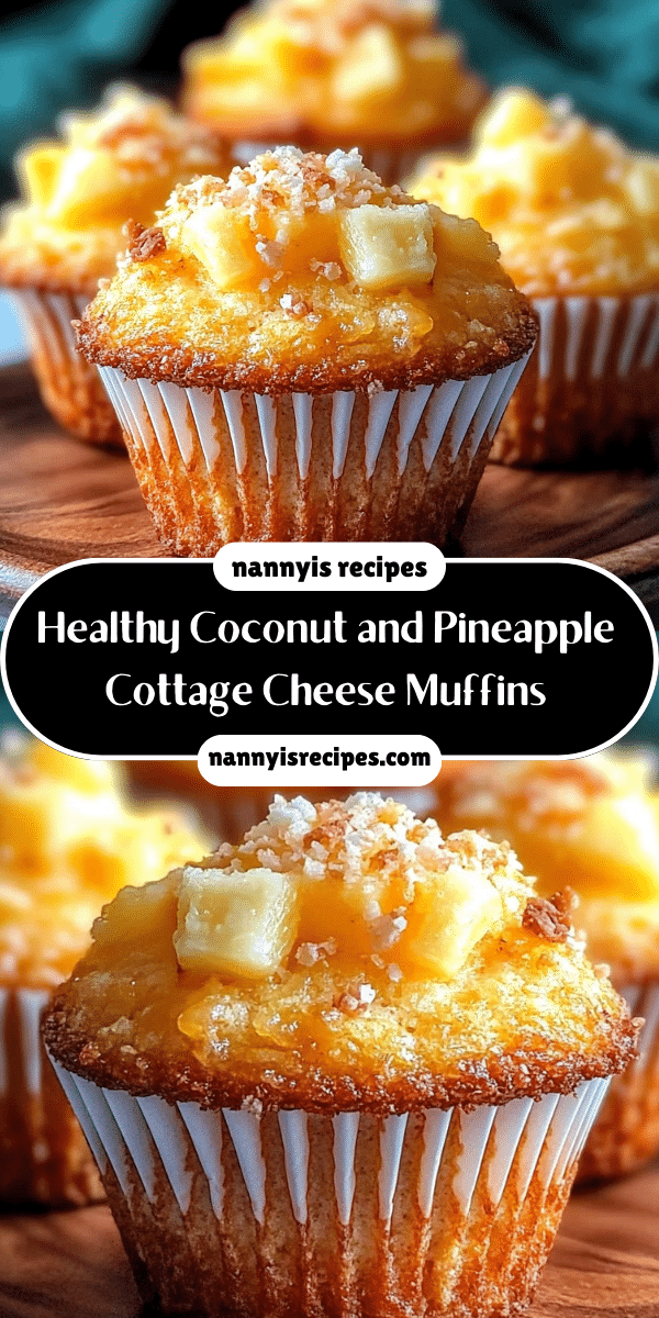 Healthy Coconut and Pineapple Cottage Cheese Muffins