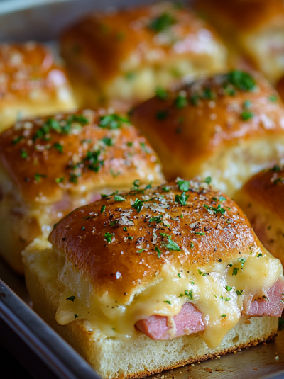 Baked Ham and Cheese Sliders