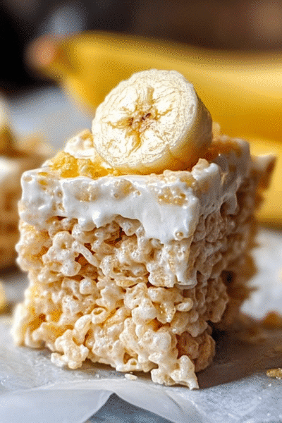 Banana Pudding Rice Krispie Treats