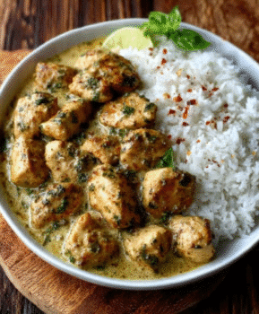 Basil Chicken with Coconut Curry Sauce