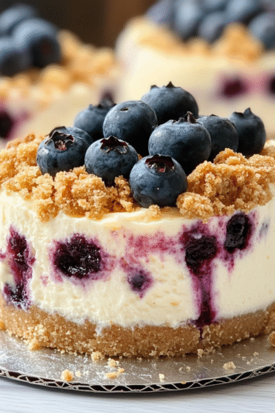 Blueberry Crumble Cheesecake