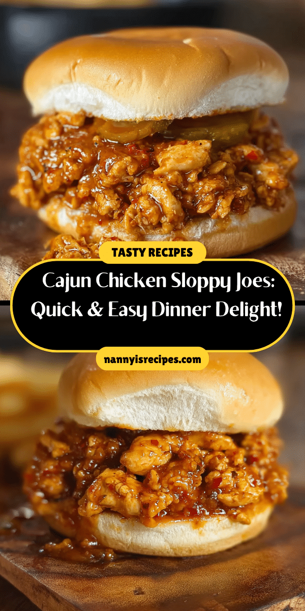 Cajun Chicken Sloppy Joes Quick Easy Dinner Delight