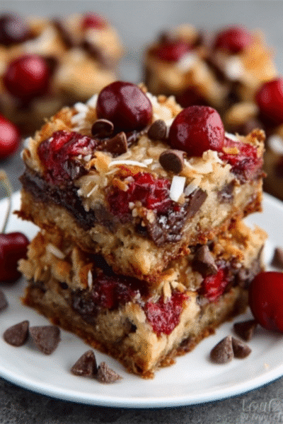 Cherry Coconut Magic Bars