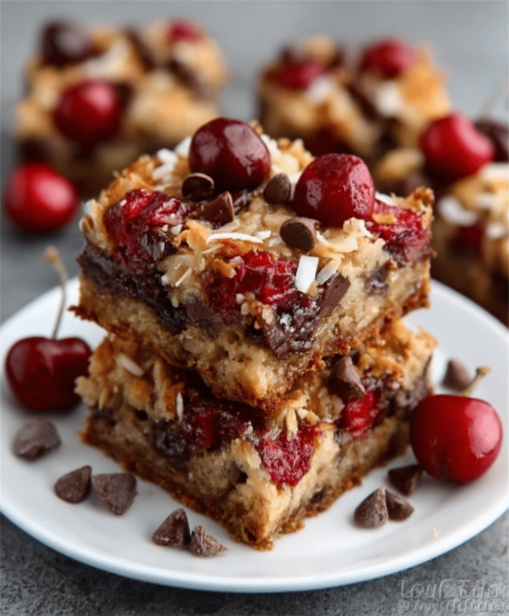 Cherry Coconut Magic Bars